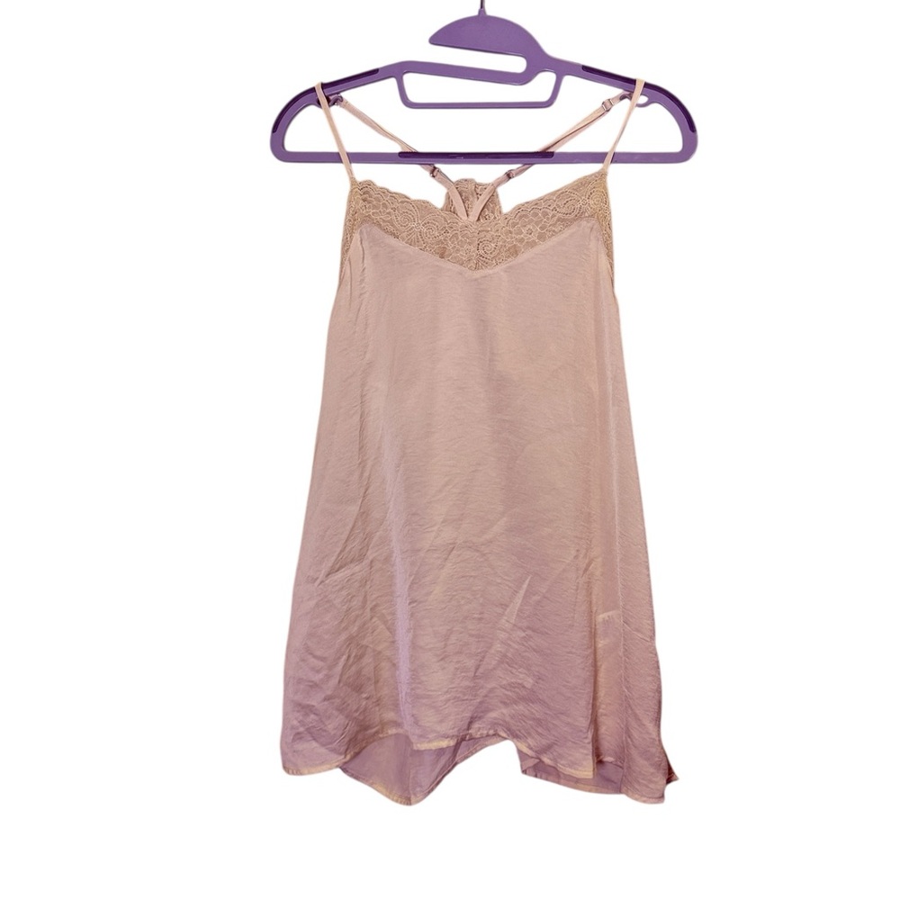 Kori Y2K Lace Feminine Cottage-core Racerback Cami Tank Sz L